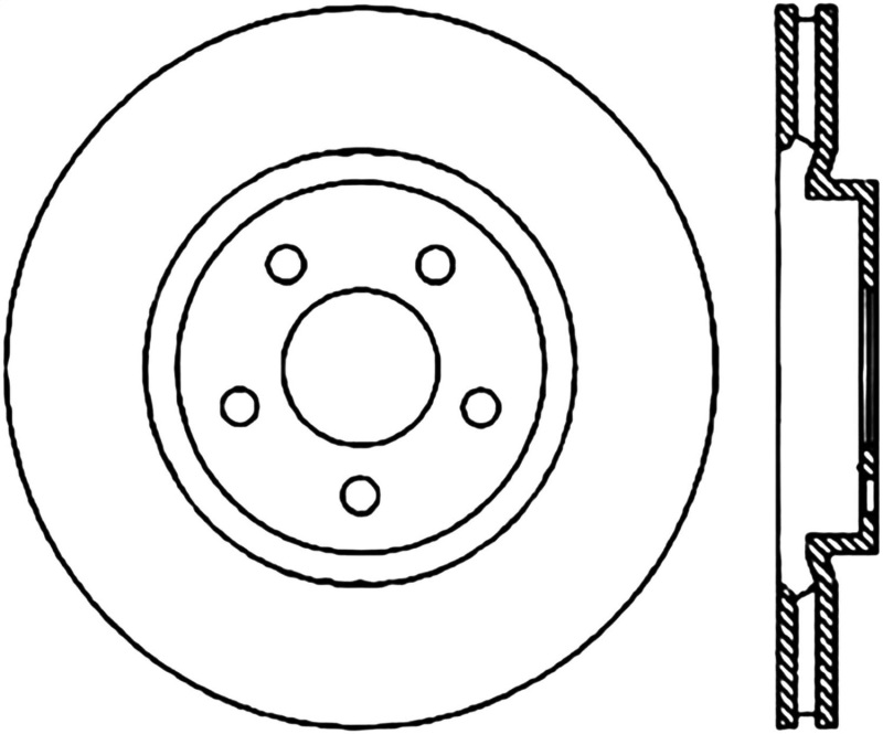 StopTech Power Slot 05 Chrysler 300C 5.7L V8 w/ Vented Rear Disc Front Right Cryo Slotted Rotor - 126.63061CSR
