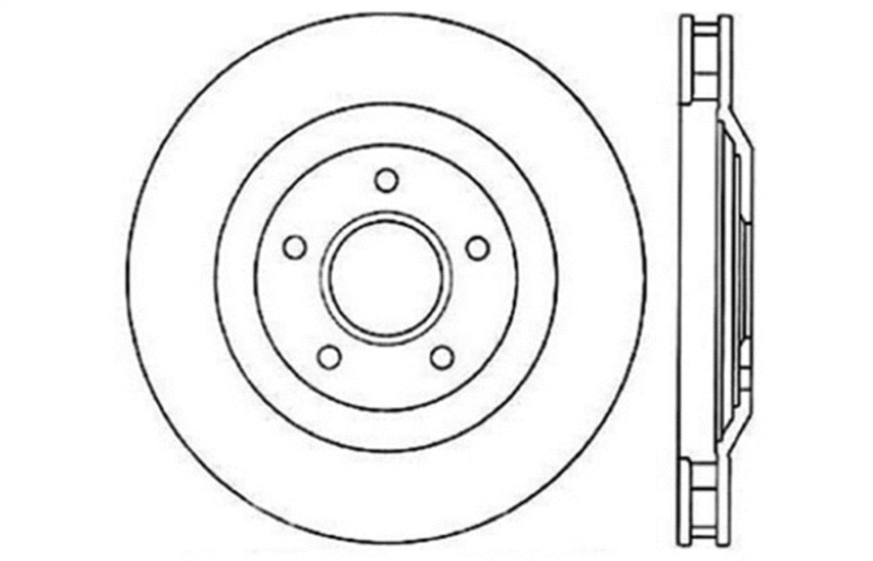StopTech 04 & 08 Cadillac XLR/XLR-V / 97-04 Chevy Corvette Slotted & Drilled Front Right Rotor - 127.62060R