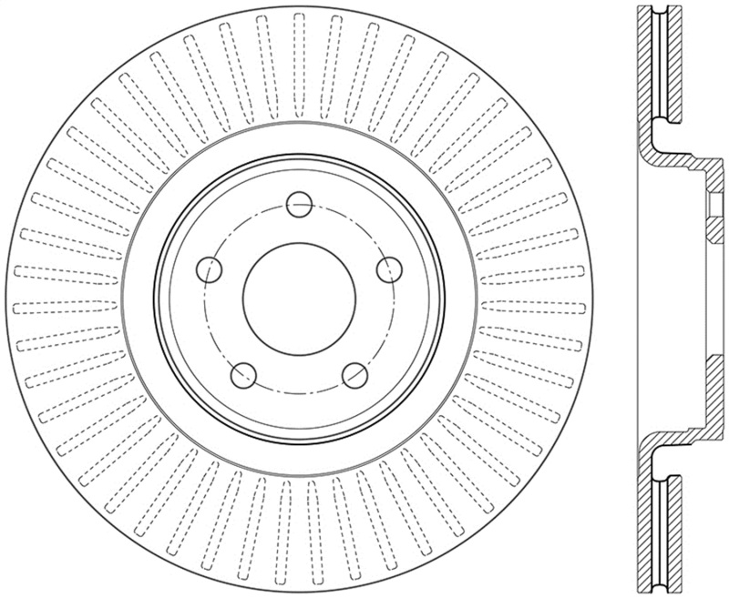 StopTech 14+ Ford Focus ST w/ 335mm Brakes Front Right Slotted & Drilled Rotor - 127.65146R