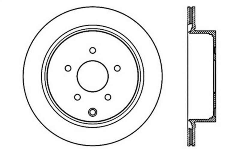 StopTech 03-12 Infiniti FX35 Drilled Sport Left Rear Cryo Rotor - 128.42078CL