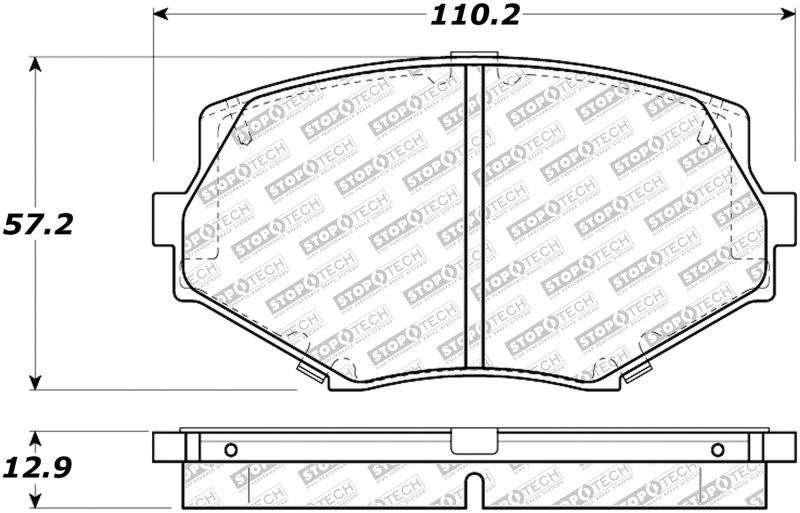 StopTech 94-97 / 99-02 Mazda Miata Street Select Front Brake Pads - 305.06350