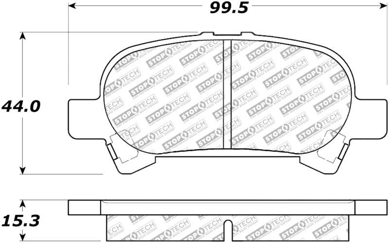 StopTech Street Select Brake Pads - Rear - 305.08280