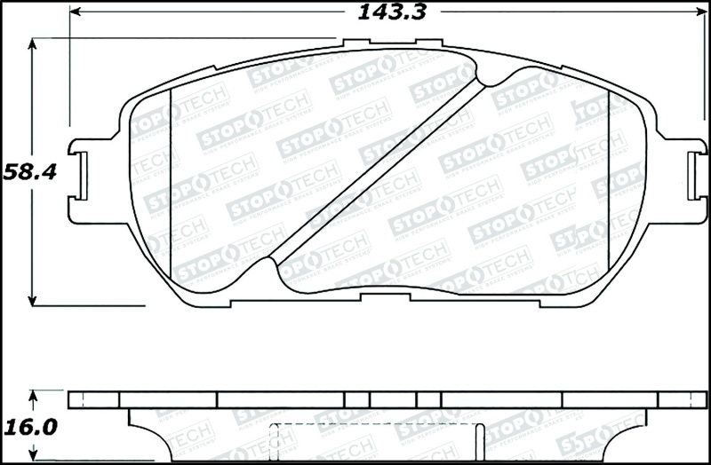 StopTech Street Select Brake Pads - Front - 305.09060