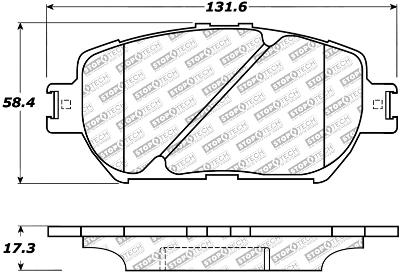 StopTech Street Select Brake Pads - Rear - 305.09080