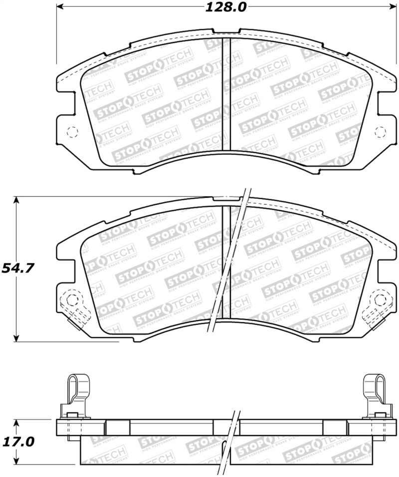 StopTech Street Brake Pads - 308.04700