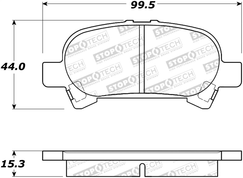 StopTech 02-06 Toyota Camry Street Performance Rear Brake Pads - 308.08280