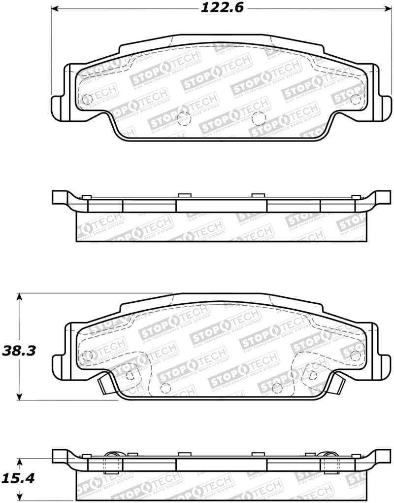 StopTech Street Brake Pads - 308.09220