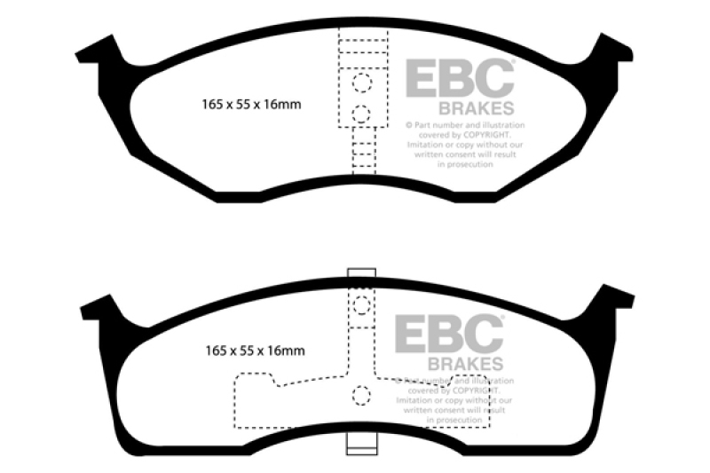 EBC 99-04 Chrysler 300M 3.5 Greenstuff Front Brake Pads - DP21623
