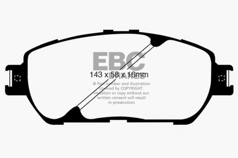 EBC 02-03 Lexus ES300 3.0 Greenstuff Front Brake Pads - DP21674