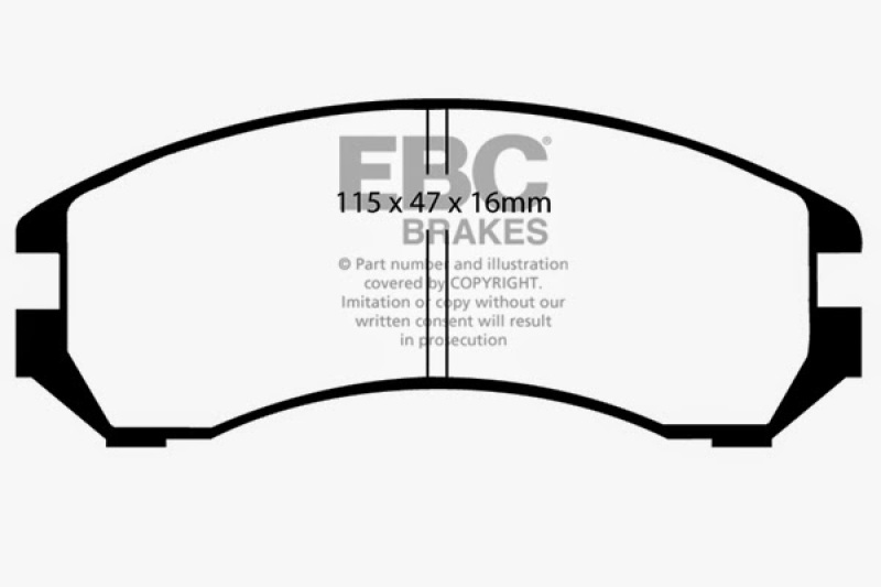 EBC 86-87 Nissan Pulsar NX 1.6 SE Greenstuff Front Brake Pads - DP2665