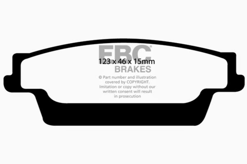 EBC 06-07 Cadillac CTS 2.8 (Sports Suspension) Ultimax2 Rear Brake Pads - UD1020