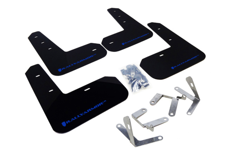 Rally Armor 13-17 Subaru BRZ/Toyota FR-S Black UR Mud Flap w/Blue Logo - MF23-UR-BLK/BL