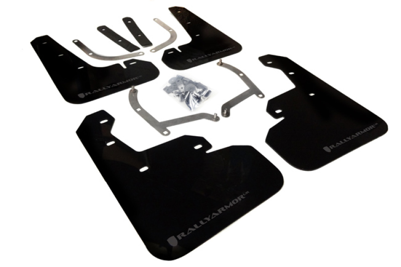 Rally Armor 17-23 Subaru Impreza 4D/5D Black UR Mud Flap w/Grey Logo - MF45-UR-BLK/GRY