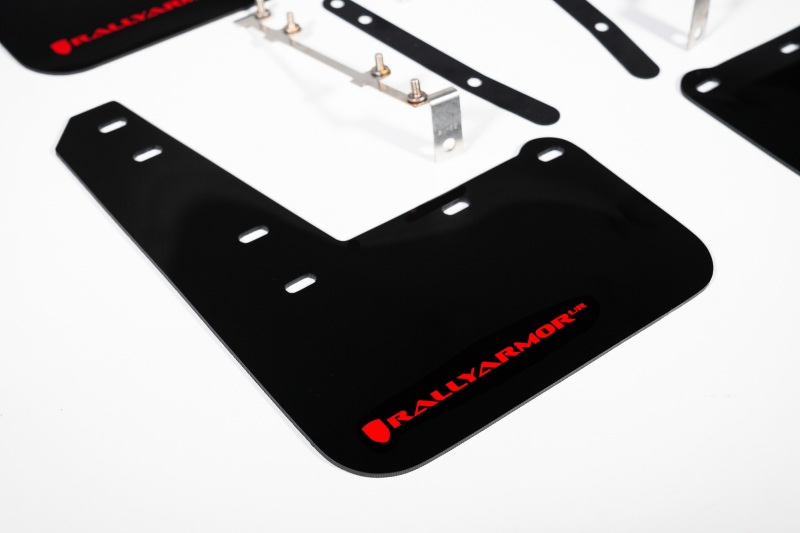 Rally Armor 23-25 Toyota GR Corolla Black UR Mud Flap w/Red Logo - MF89-UR-BLK-RD