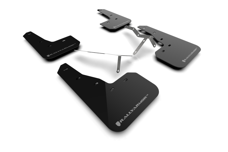 Rally Armor 22-25 Honda Civic/Civic Si/Sport Black UR Mud Flap w/Grey Logo - MF90-UR-BLK/GRY