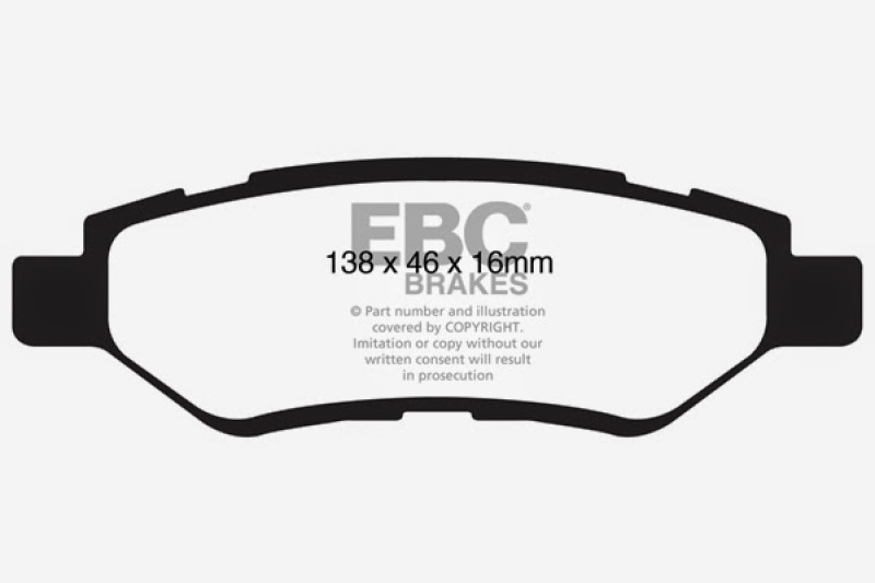 EBC 08-13 Cadillac CTS 3.0 Greenstuff Rear Brake Pads - DP21829