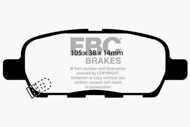 EBC 03-05 Infiniti FX35 3.5 Yellowstuff Rear Brake Pads - DP41666R