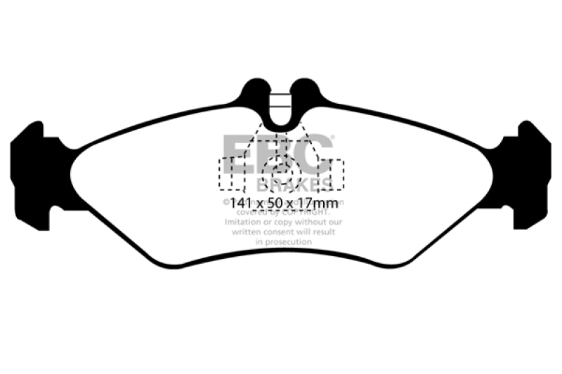 EBC 02-03 Mercedes-Benz Commercial Sprinter Box Van (ATE Rears) Greenstuff Rear Brake Pads - DP61069/2