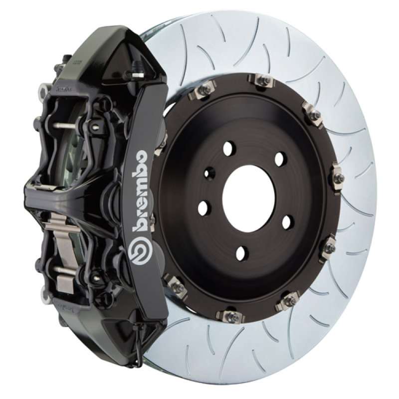 Brembo 15-23 Mustang GT (S550) Front GT BBK 6 Piston Cast 405x34 2pc Rotor Slotted Type-3-Black - 1N3.9542A1