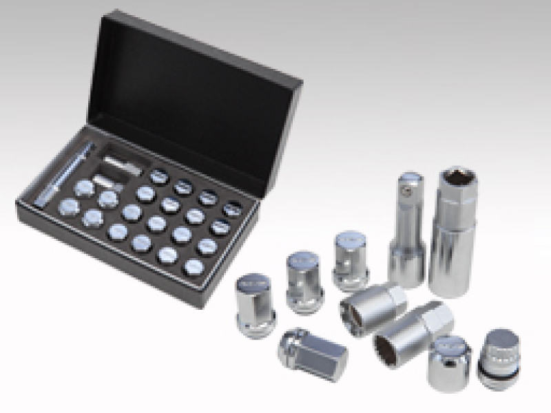 Rays M12x1.25 19mm Hex w/ 2 Piece Double Lock Nut Set - Chrome - W19DL12125C