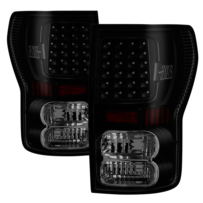 Xtune Toyota Tundra 07-13 LED Tail Lights Black Smoke ALT-ON-TTU07-LED-BSM - 5081186