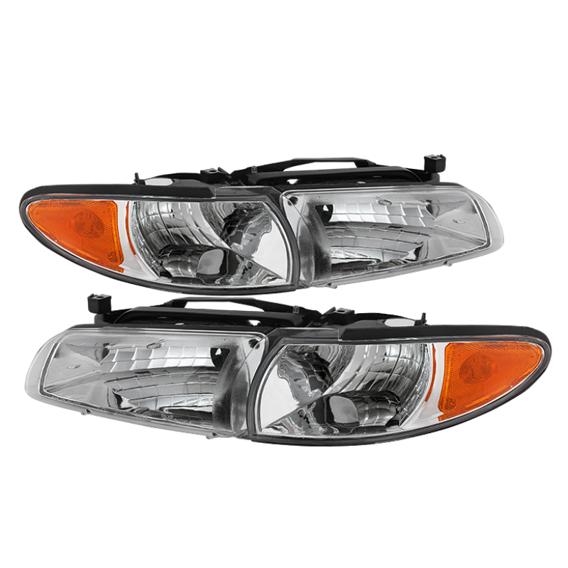 Xtune Pontiac Grand Prix 97-03 Crystal Headlights w/ Amber Corner Lights HD-JH-PGPRIX-SET-AM-C - 9023453