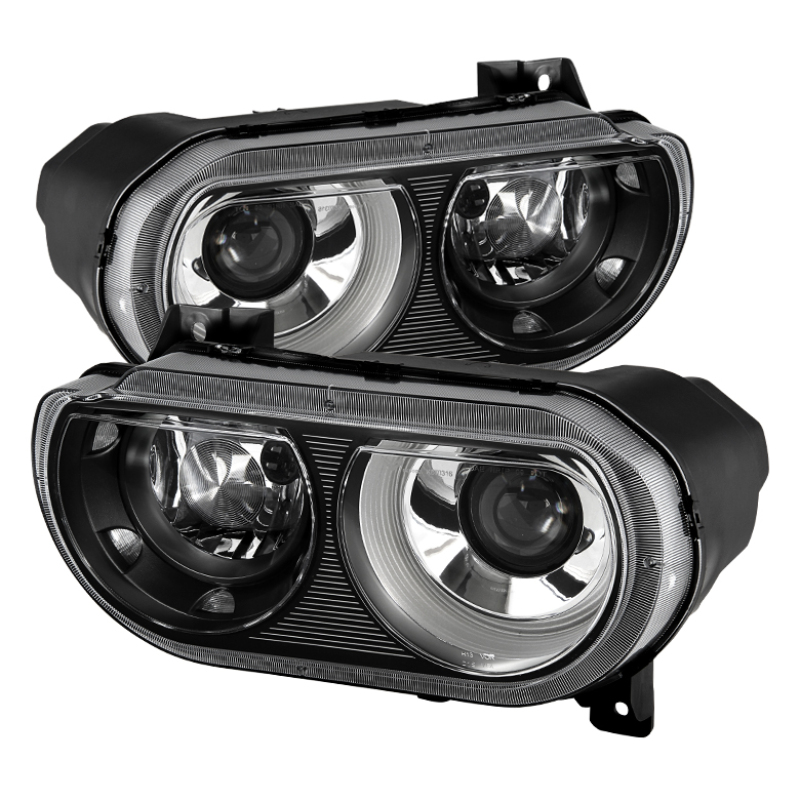 Xtune Dodge Challenger 08-14 Xenon Hid Model Only Projector Headlamps Black HD-JH-DCHAL08-HID-BK - 9027277