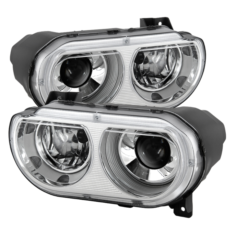 Xtune Dodge Challenger 08-14 Xenon Hid Model Only Projector Headlamps Chrome HD-JH-DCHAL08-HID-C - 9027284