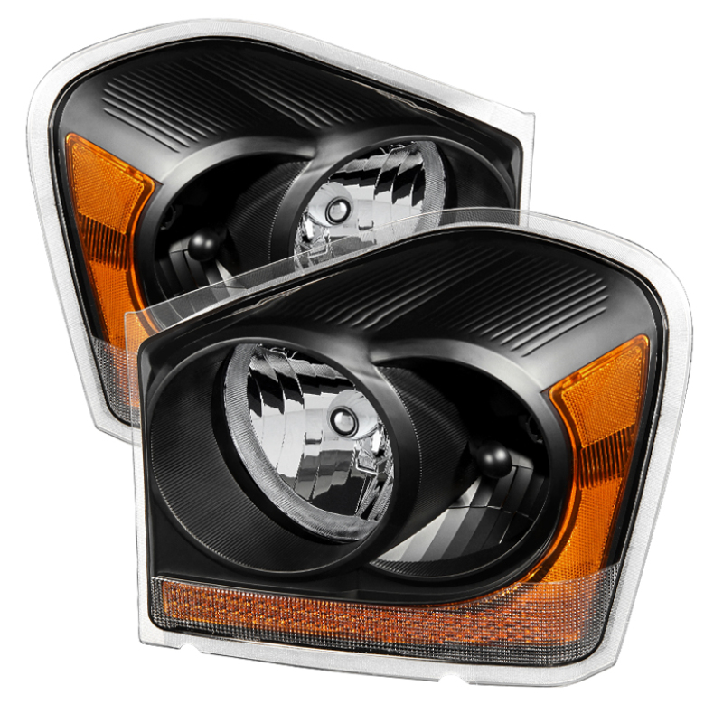 Xtune Dodge Durango 04-05 OEM Headlamps Black HD-JH-DDU04-AM-BK - 9027291