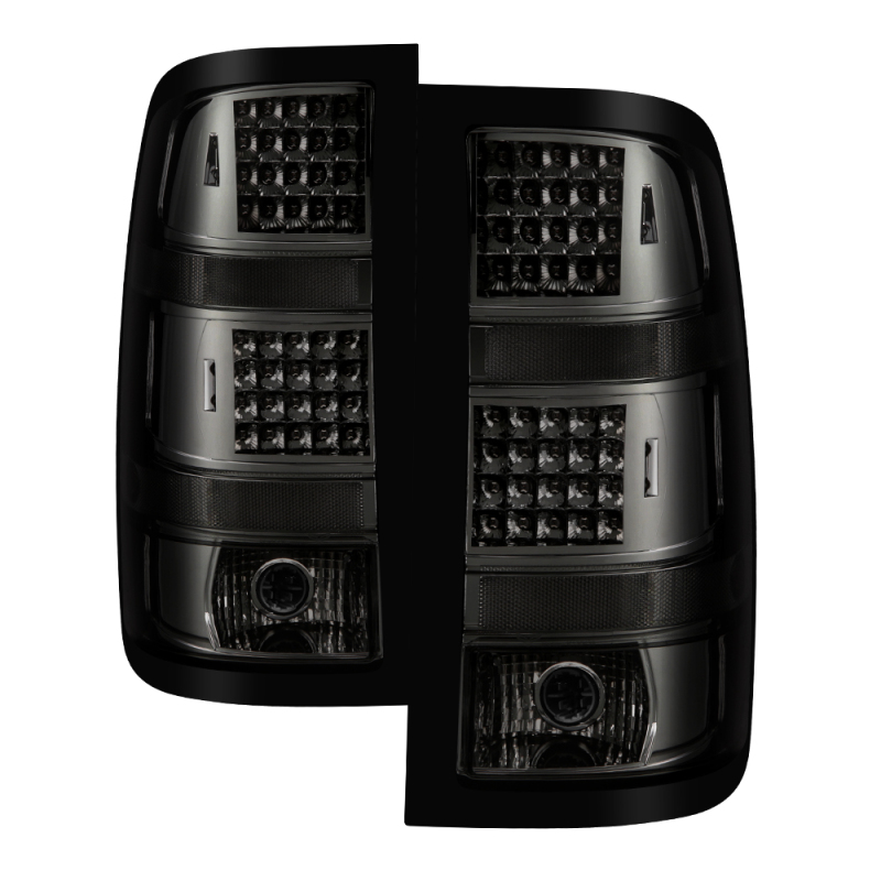 Xtune GMC Sierra 07-13 (Not Fit 3500 Dually 4 Rear Wheels) LED Tail Lights Smoked ALT-JH-GS07-LED-SM - 9034084
