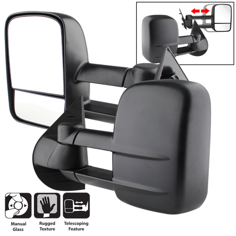 Xtune Chevy Silverado 07-12 L&R Manual Extendable Manual Adjust Mirror MIR-CSIL07-MA-SET - 9935626