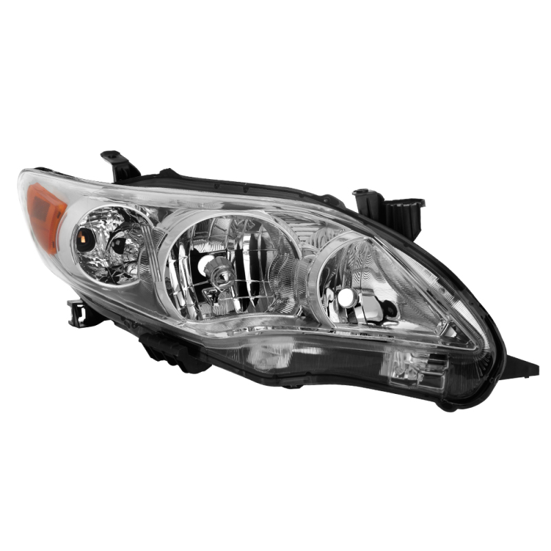 xTune Toyota Corolla 11-13 Passenger Side Headlights - OEM Right - Chrome HD-JH-TCO11-OE-R - 9937545