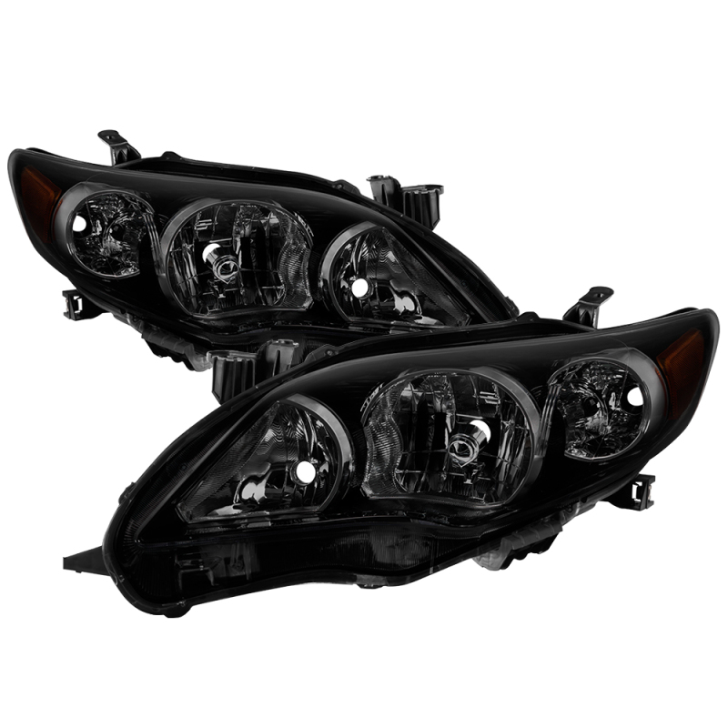 xTune Toyota Corolla 11-13 S XRS OE Style Headlights - Black Smoke HD-JH-TCO11-AM-BSM - 9937576