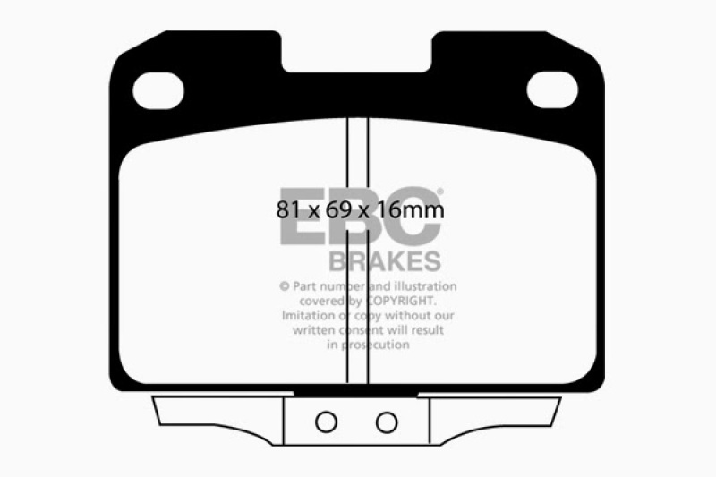 EBC 94-96 Dodge Stealth 3.0 4WD Yellowstuff Rear Brake Pads - DP41098R