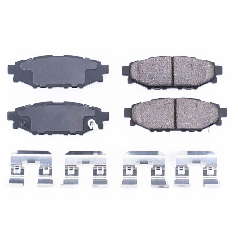 Power Stop 13-16 Subaru BRZ Rear Z17 Evolution Ceramic Brake Pads w/Hardware - 17-1114