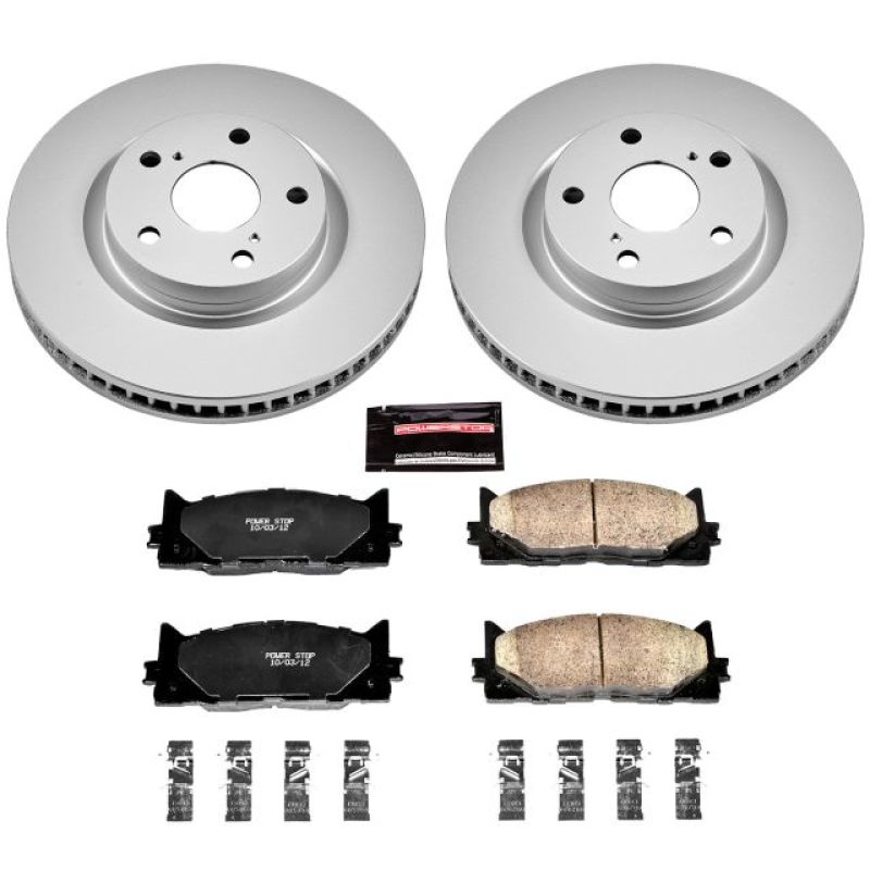 Power Stop 13-18 Lexus ES300h Front Z17 Evolution Geomet Coated Brake Kit - CRK3053