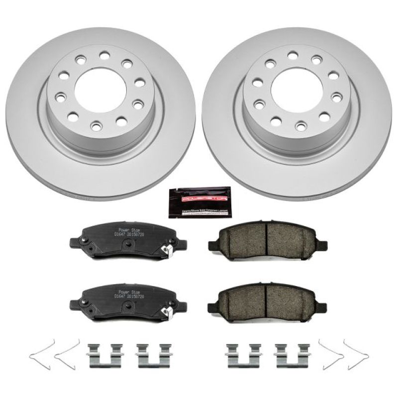 Power Stop 13-16 Dodge Dart Rear Z17 Evolution Geomet Coated Brake Kit - CRK6371