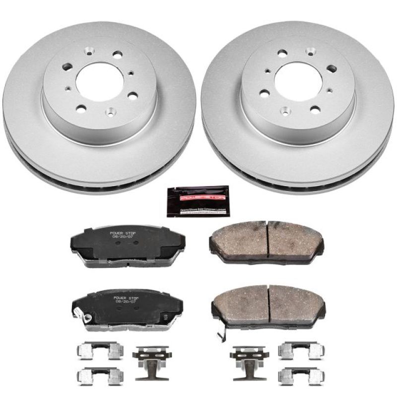 Power Stop 90-93 Acura Integra Front Z17 Evolution Geomet Coated Brake Kit - CRK688
