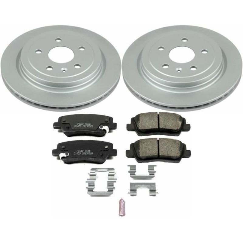 Power Stop 14-18 Cadillac CTS Rear Z17 Evolution Geomet Coated Brake Kit - CRK6991