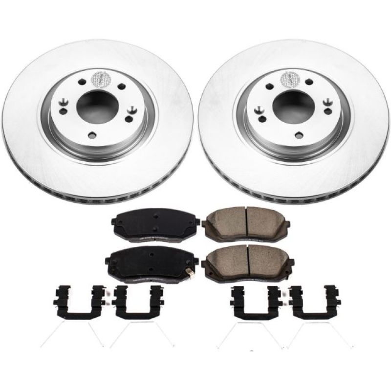Power Stop 17-19 Hyundai Sonata Front Z17 Evolution Geomet Coated Brake Kit - CRK7509