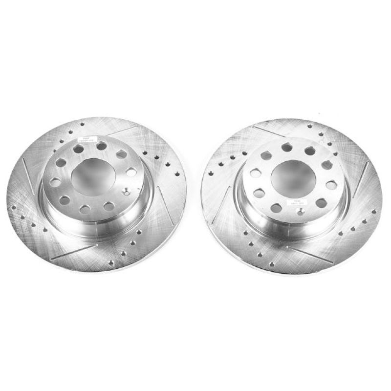Power Stop 10-13 Audi A3 Rear Evolution Drilled & Slotted Rotors - Pair - EBR1204XPR