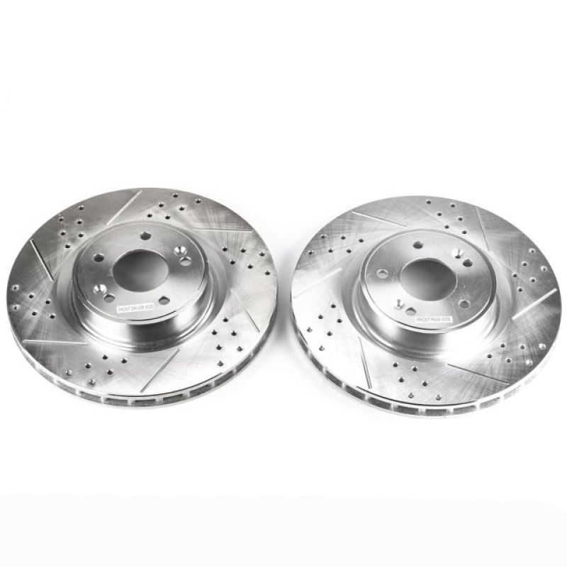 Power Stop 10-16 Hyundai Genesis Coupe Front Evolution Drilled & Slotted Rotors - Pair - JBR1529XPR
