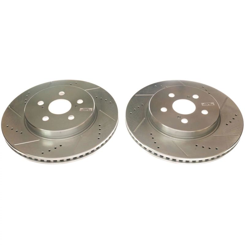 Power Stop 19-20 Toyota Corolla Front Evolution Drilled & Slotted Rotors - Pair - JBR1780XPR
