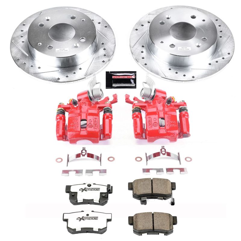 Power Stop 98-02 Honda Accord Rear Z26 Street Warrior Brake Kit w/Calipers - KC1244B-26