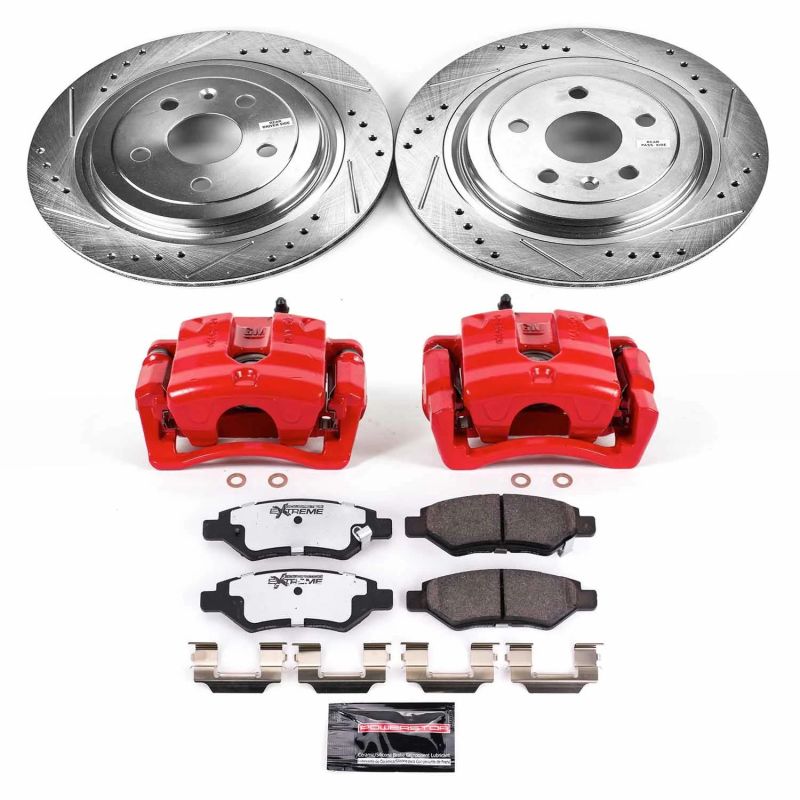 Power Stop 08-14 Cadillac CTS Rear Z26 Street Warrior Brake Kit w/Calipers - KC4723-26