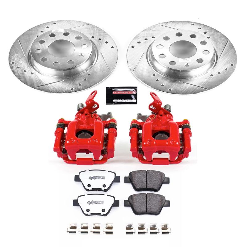 Power Stop 10-12 Audi A3 Rear Z26 Street Warrior Brake Kit w/Calipers - KC5667-26
