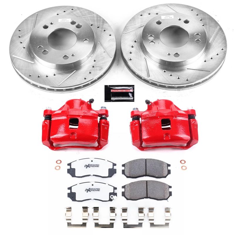 Power Stop 95-00 Chrysler Sebring Front Z26 Street Warrior Brake Kit w/Calipers - KC681B-26