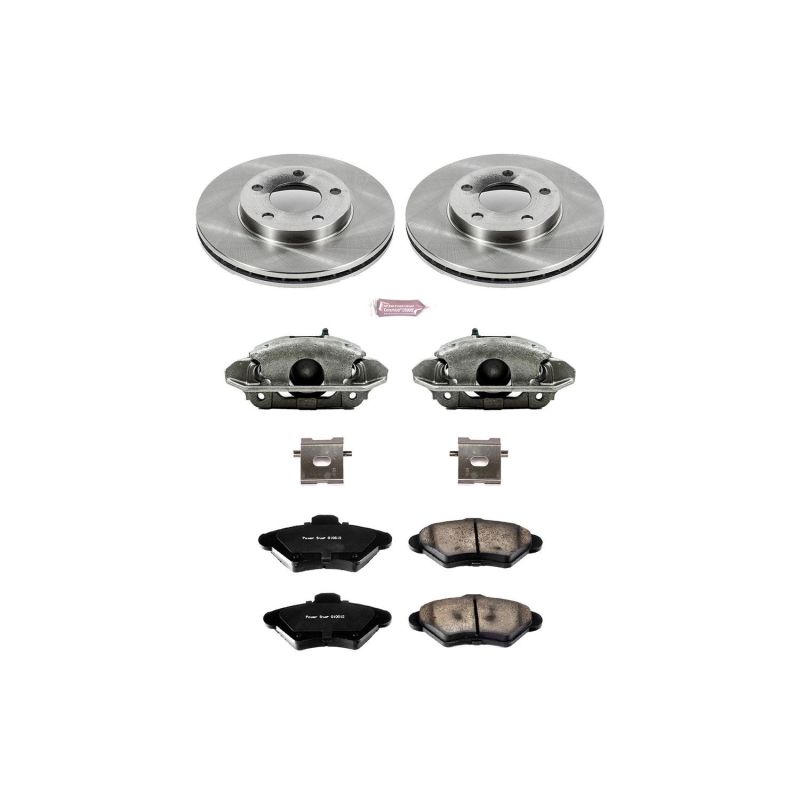 Power Stop 94-98 Ford Mustang Front Autospecialty Brake Kit w/Calipers - KCOE1299