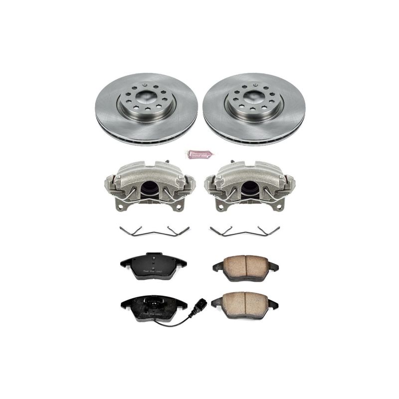Power Stop 06-09 Audi A3 Front Autospecialty Brake Kit w/Calipers - KCOE2259A