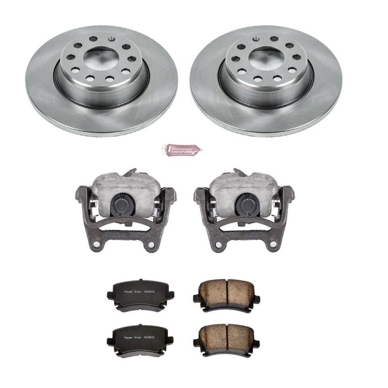 Power Stop 06-08 Audi A3 Rear Autospecialty Brake Kit w/Calipers - KCOE2261B
